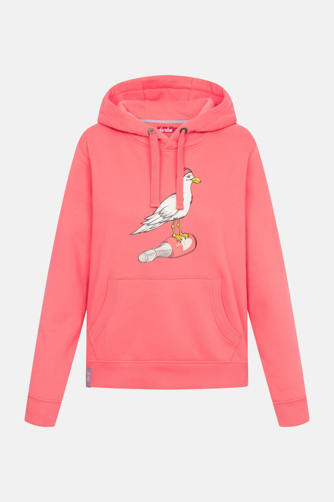Derbe Hoodie Sturmmöwin Damen Rosa Kapuzenpullover GOTS