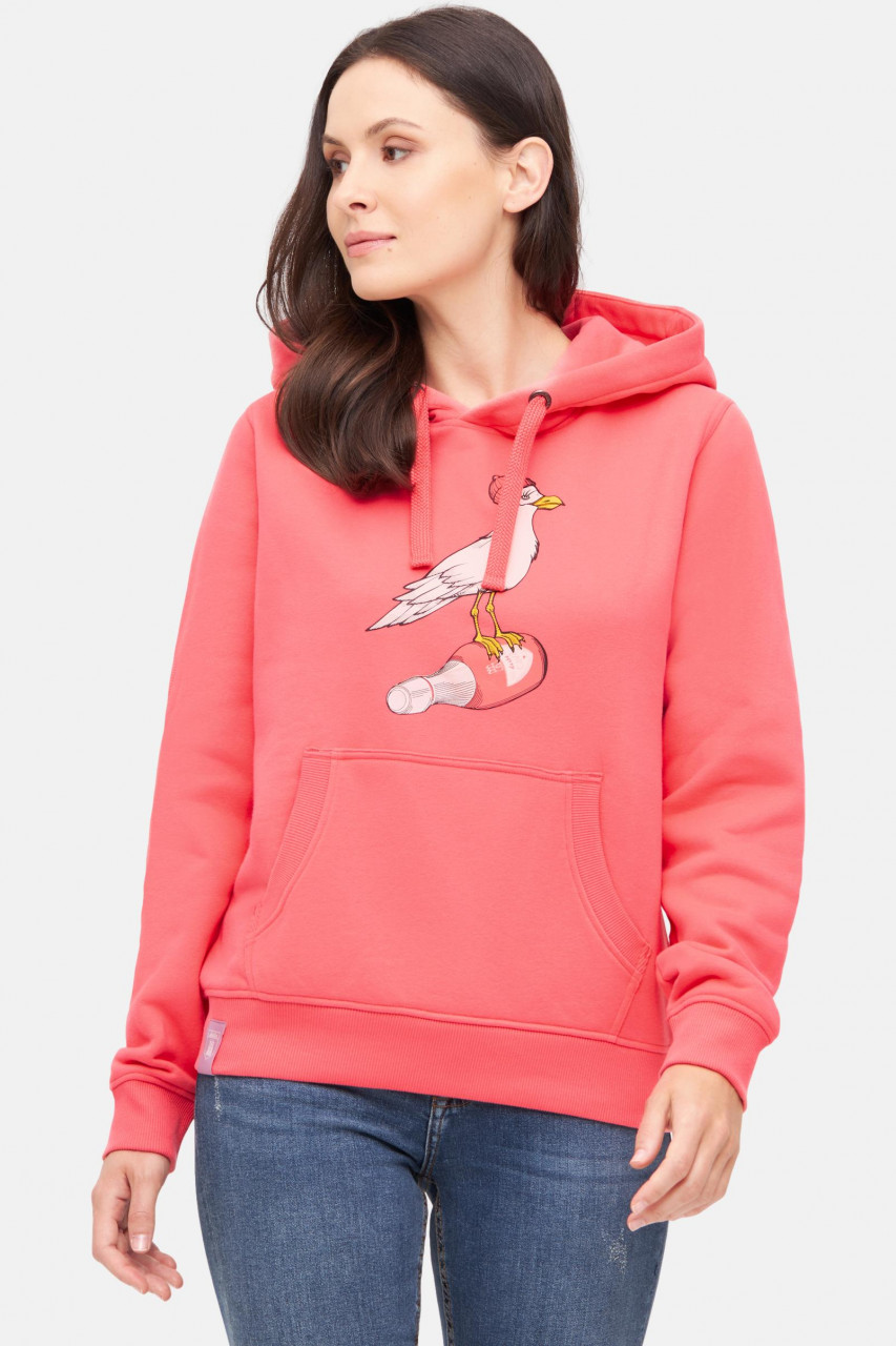 Derbe Hoodie Sturmmöwin Damen Rosa Kapuzenpullover GOTS