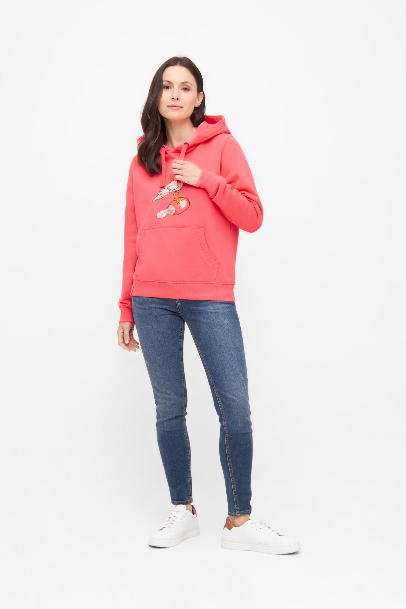 Derbe Hoodie Sturmmöwin Damen Rosa Kapuzenpullover GOTS