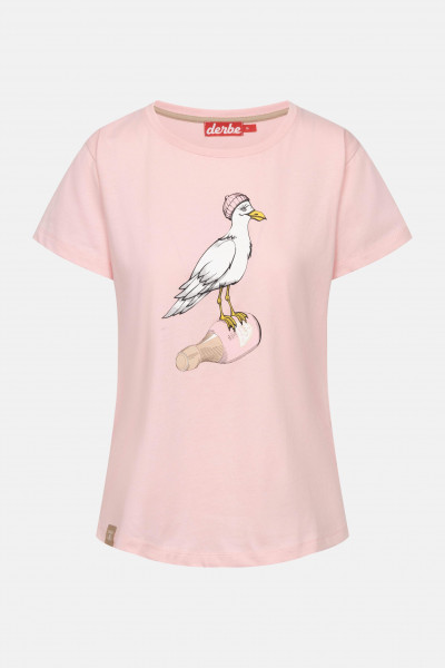 Derbe T-Shirt Sturmmöwin Damen Rosa GOTS Organic