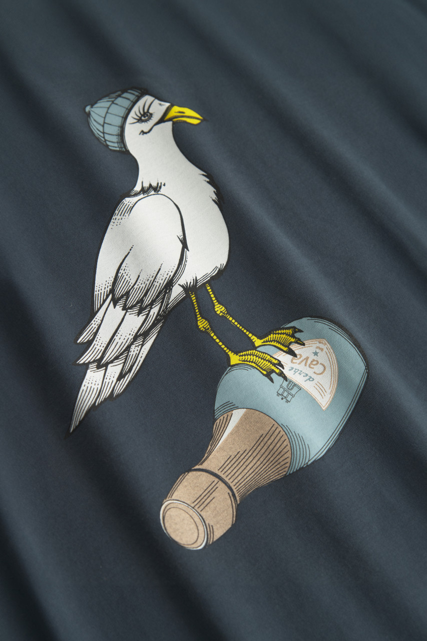 Derbe T-Shirt Sturmmöwin Damen Blau