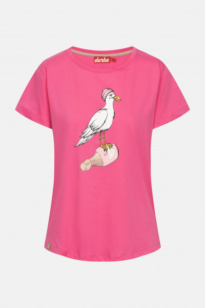 Derbe T-Shirt Sturmmöwin Damen Pink GOTS Organic