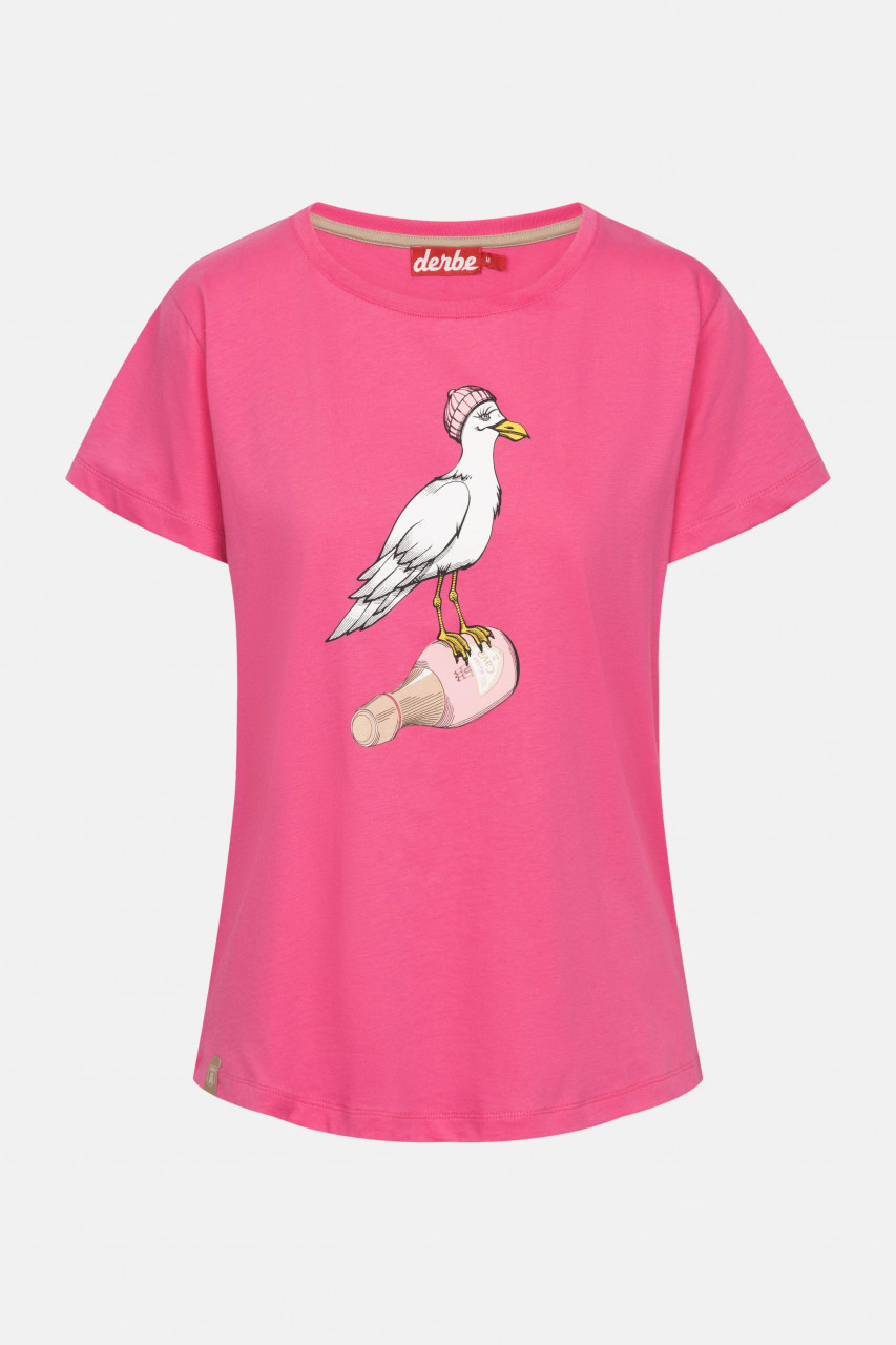 Derbe T-Shirt Sturmmöwin Damen Pink GOTS Organic