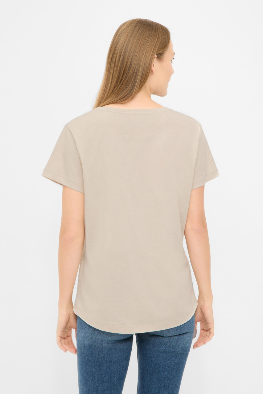 Derbe T-Shirt Sturmmöwin Damen Beige GOTS Organic
