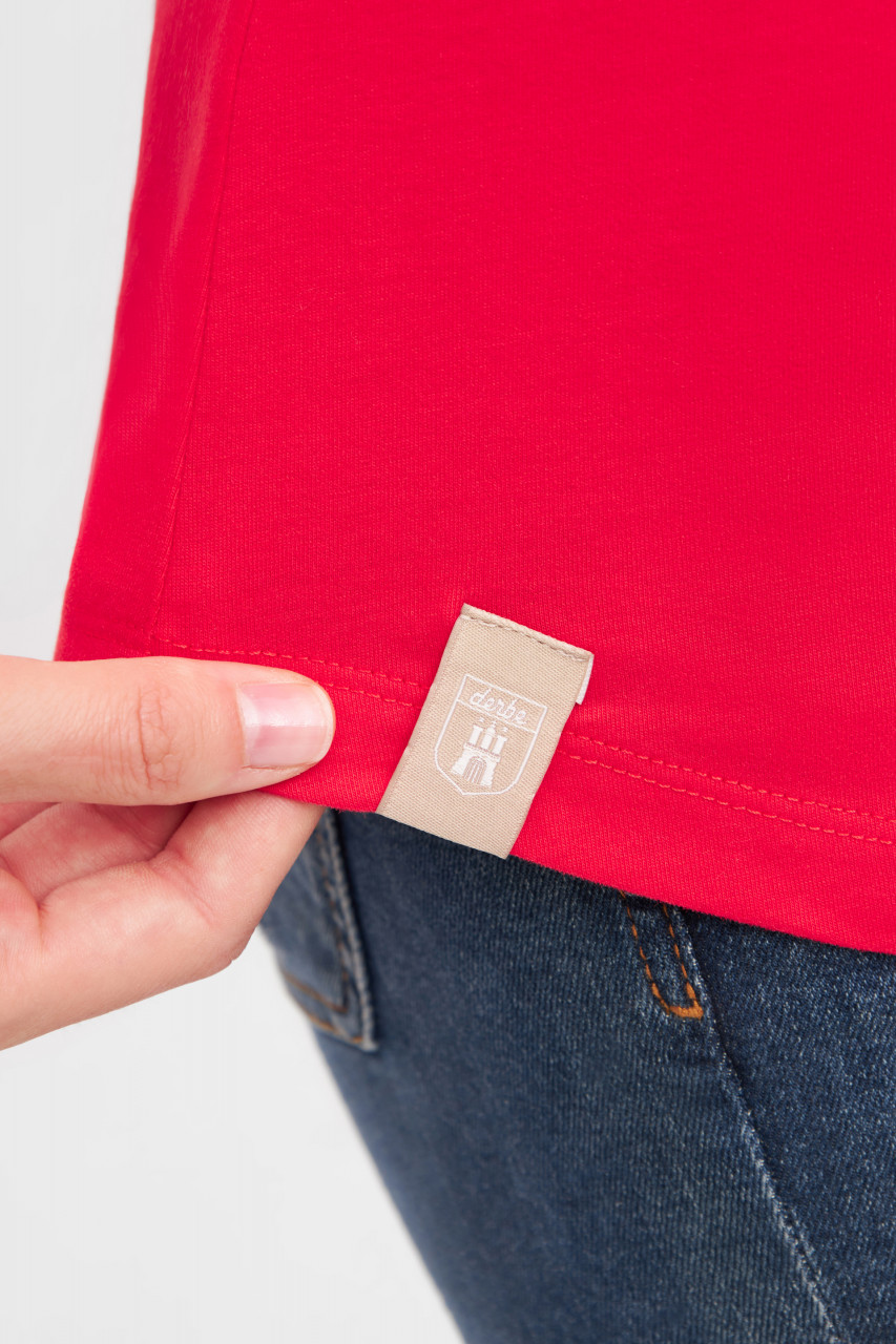 Derbe T-Shirt Sturmmöwin Damen Rot