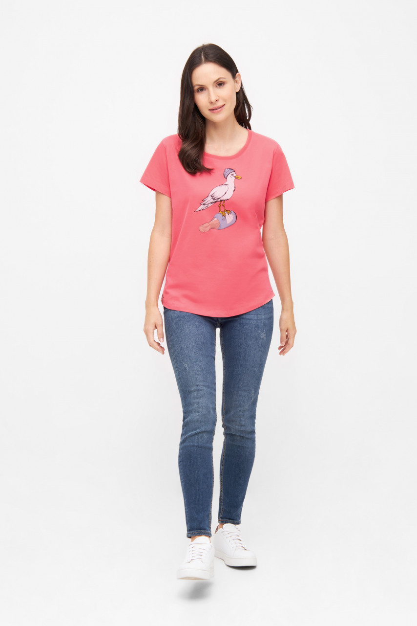 Derbe T-Shirt Sturmmöwin Damen Rosa