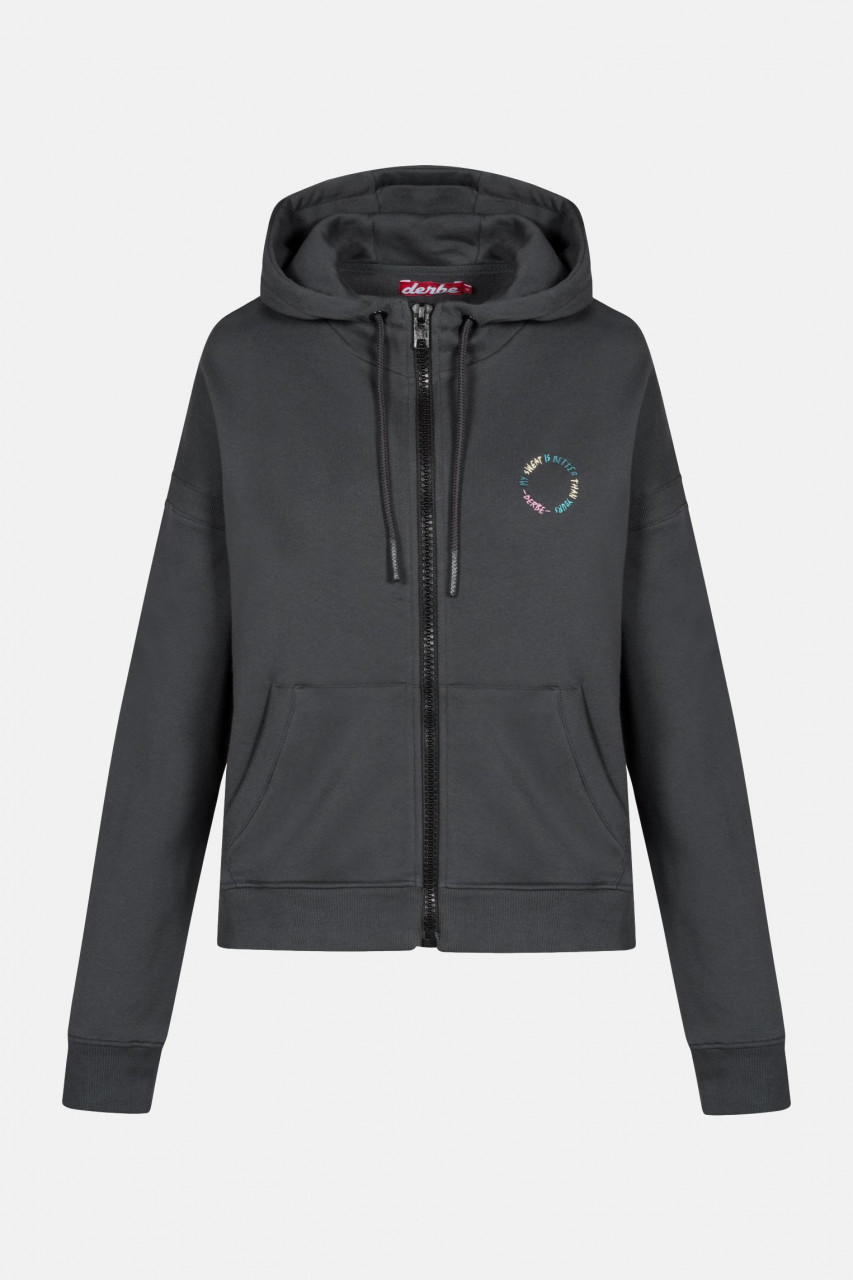 Derbe My Sweat is better Damen Sweatjacke Phantom Schwarz