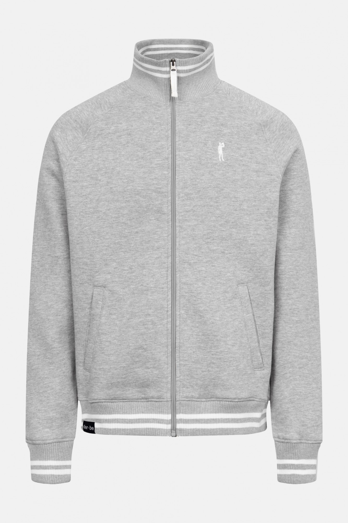 Derbe Trainingsjacke Team Kippes Herren Sweatjacke Grau GOTS