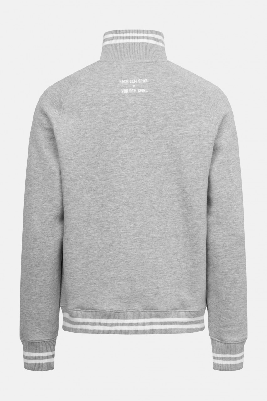 Derbe Trainingsjacke Team Kippes Herren Sweatjacke Grau GOTS