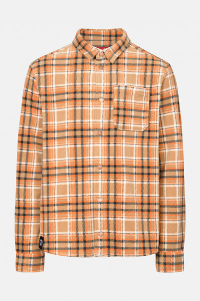 Derbe Tedholm Check Herren Langarmhemd Overshirt Braun Orange Kariert Derbe Tedholm Check Herren Langarmhemd Overshirt Braun Orange Kariert