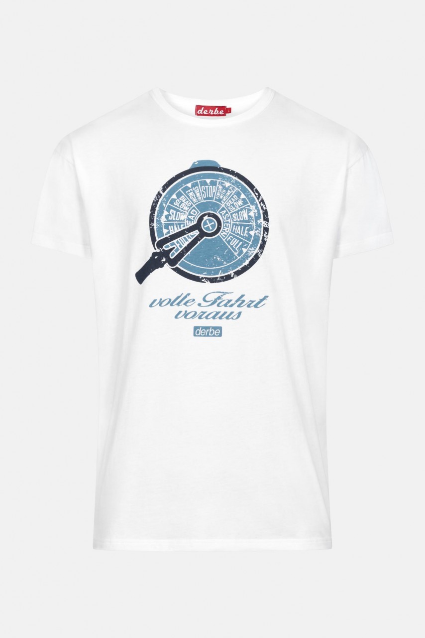 Derbe Telegraf Weiß Herren T-Shirt