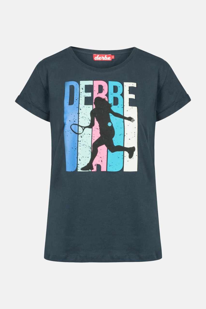 Derbe Tennis Damen T-Shirt Navy Dunkelblau