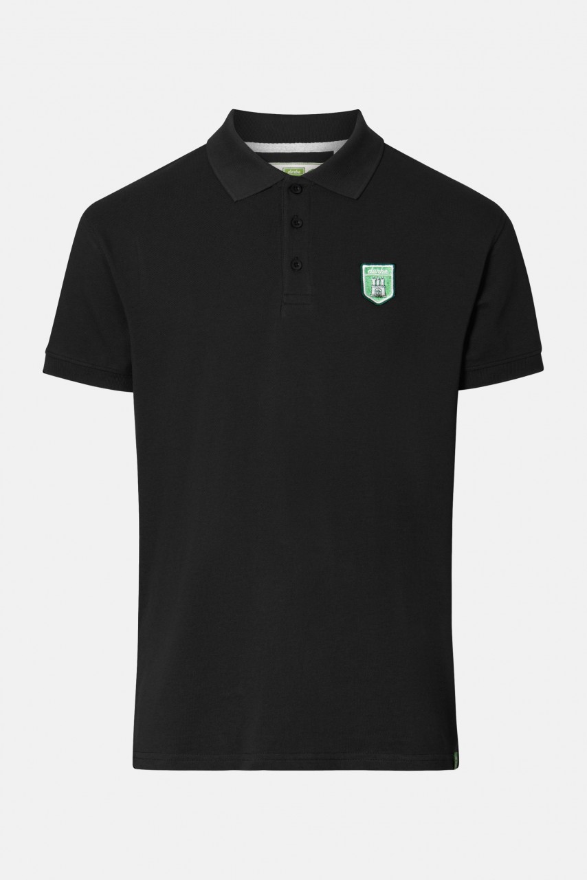 Derbe Tommy Poloshirt T-Shirt Gots Organic Schwarz