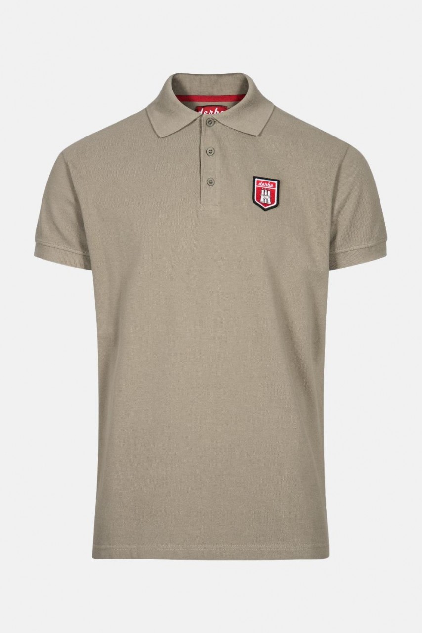 Derbe Herren Poloshirt T-Shirt Tommy Timber Beige