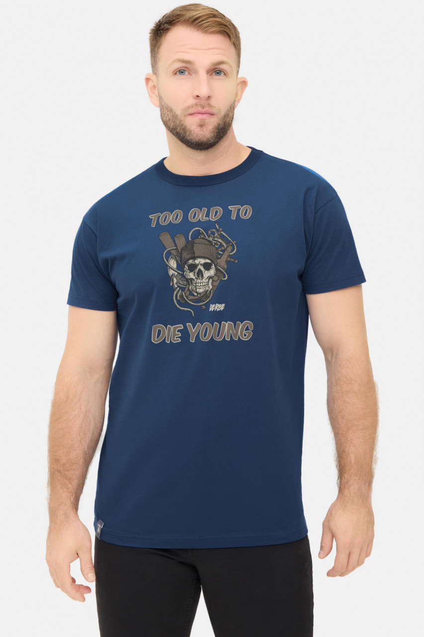 Derbe T-Shirt Too Old Herren Blau GOTS Organic