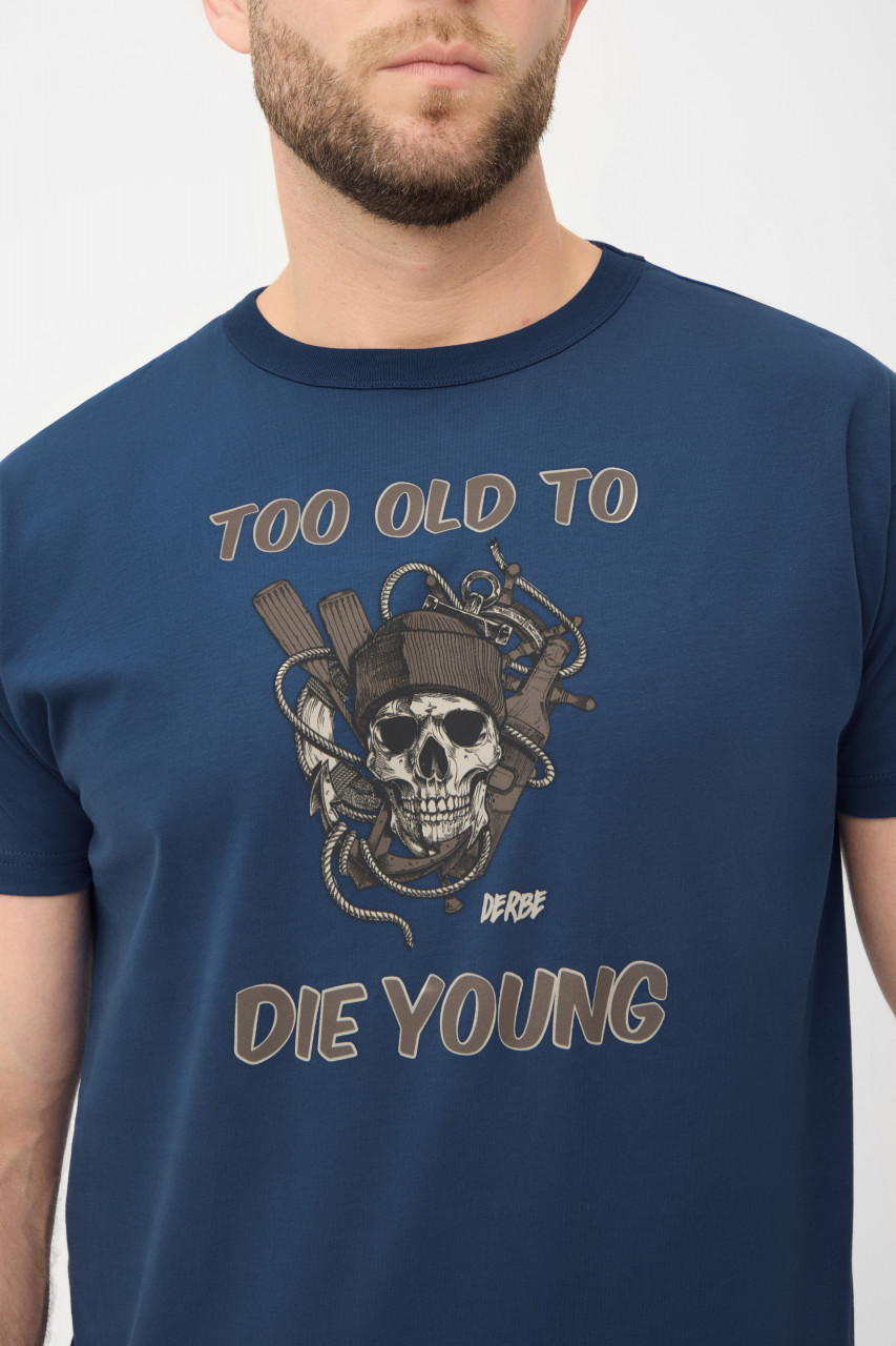 Derbe T-Shirt Too Old Herren Blau GOTS Organic