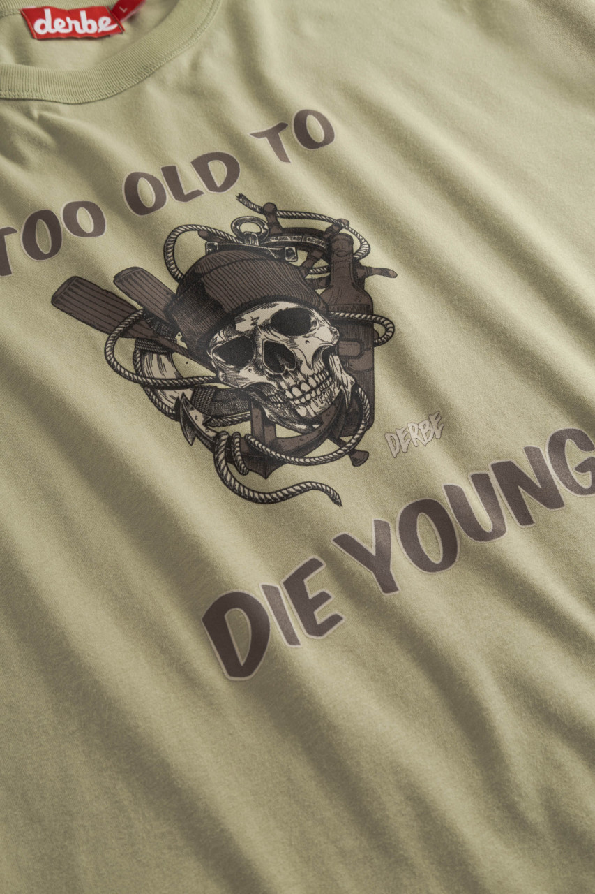 Derbe T-Shirt Too Old Herren Hellgrün GOTS Organic