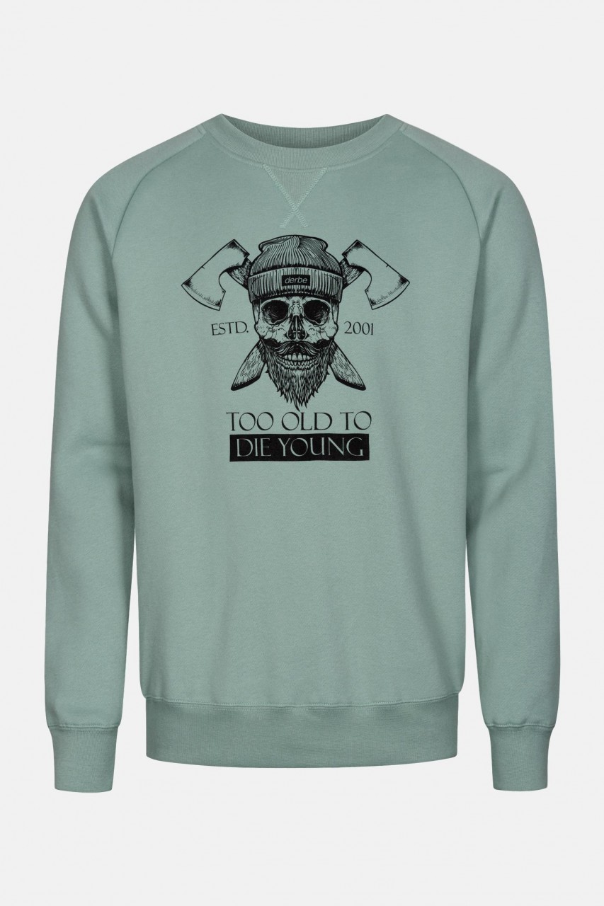 Derbe Too Old To Die Young Herren Pullover Grün