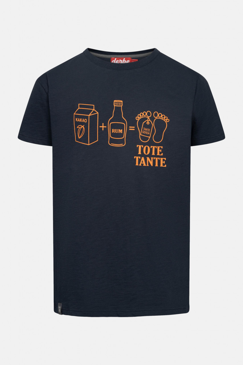 Derbe T-Shirt Tote Tante Herren Blau GOTS Organic