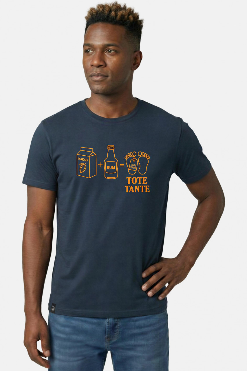 Derbe T-Shirt Tote Tante Herren Blau GOTS Organic