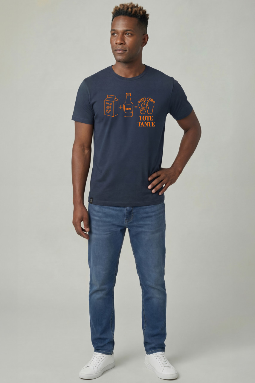 Derbe T-Shirt Tote Tante Herren Blau GOTS Organic