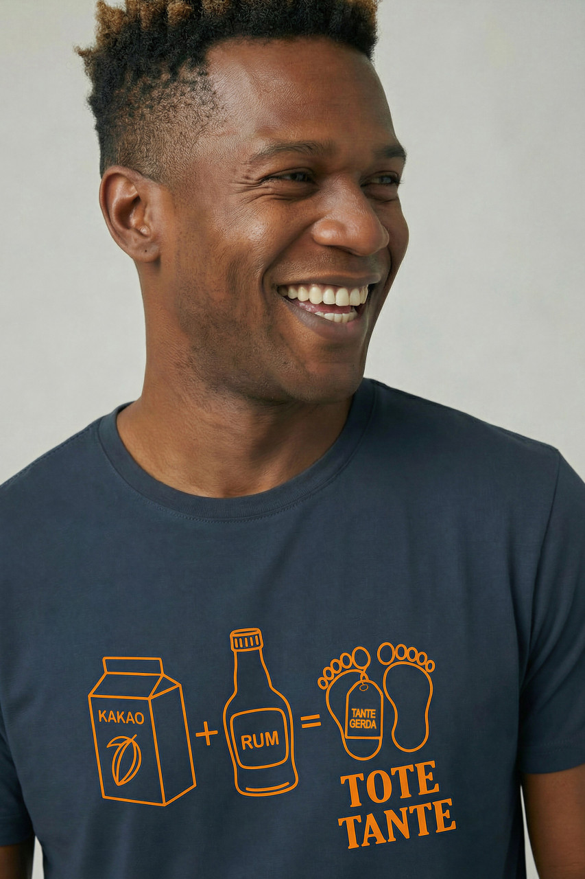 Derbe T-Shirt Tote Tante Herren Blau GOTS Organic