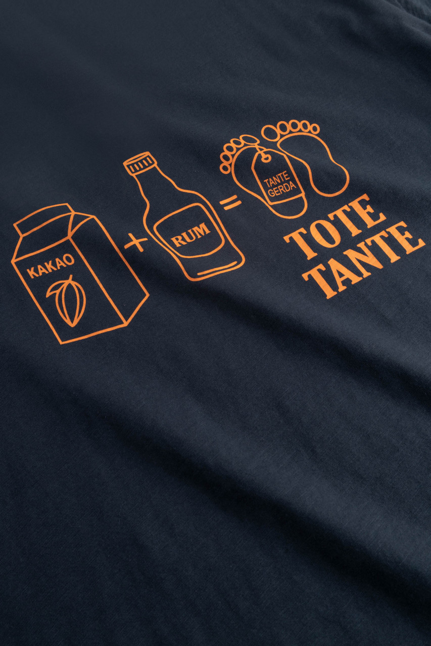 Derbe T-Shirt Tote Tante Herren Blau GOTS Organic