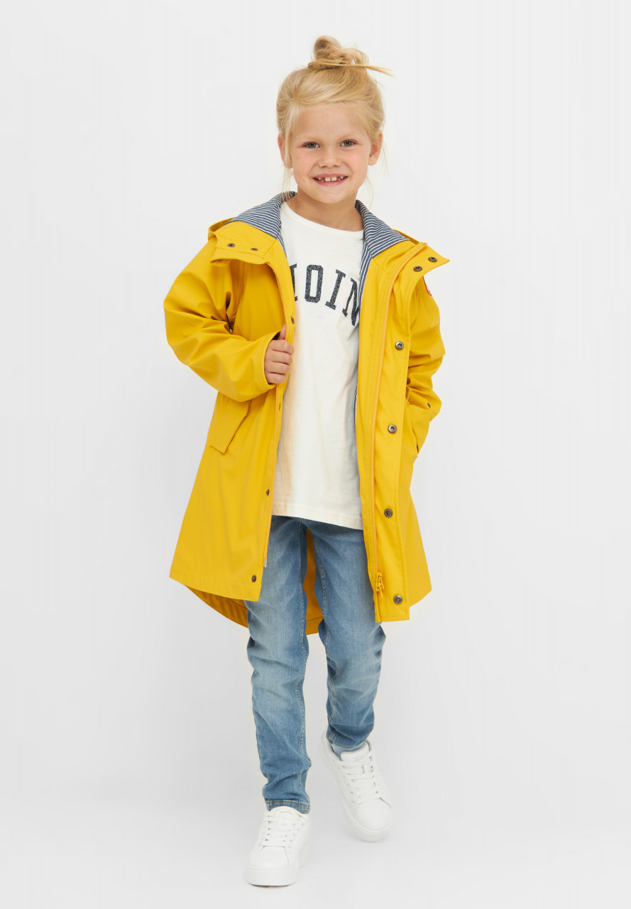 Derbe Kinder Regenjacke Traveby Friese Fisher Gelb Blau