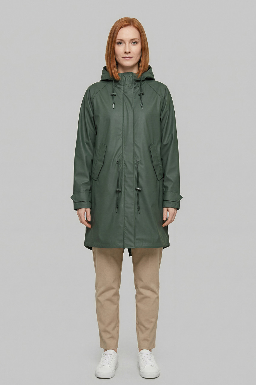 Derbe Traveby Friese Fisher Oliv Damen Regenjacke