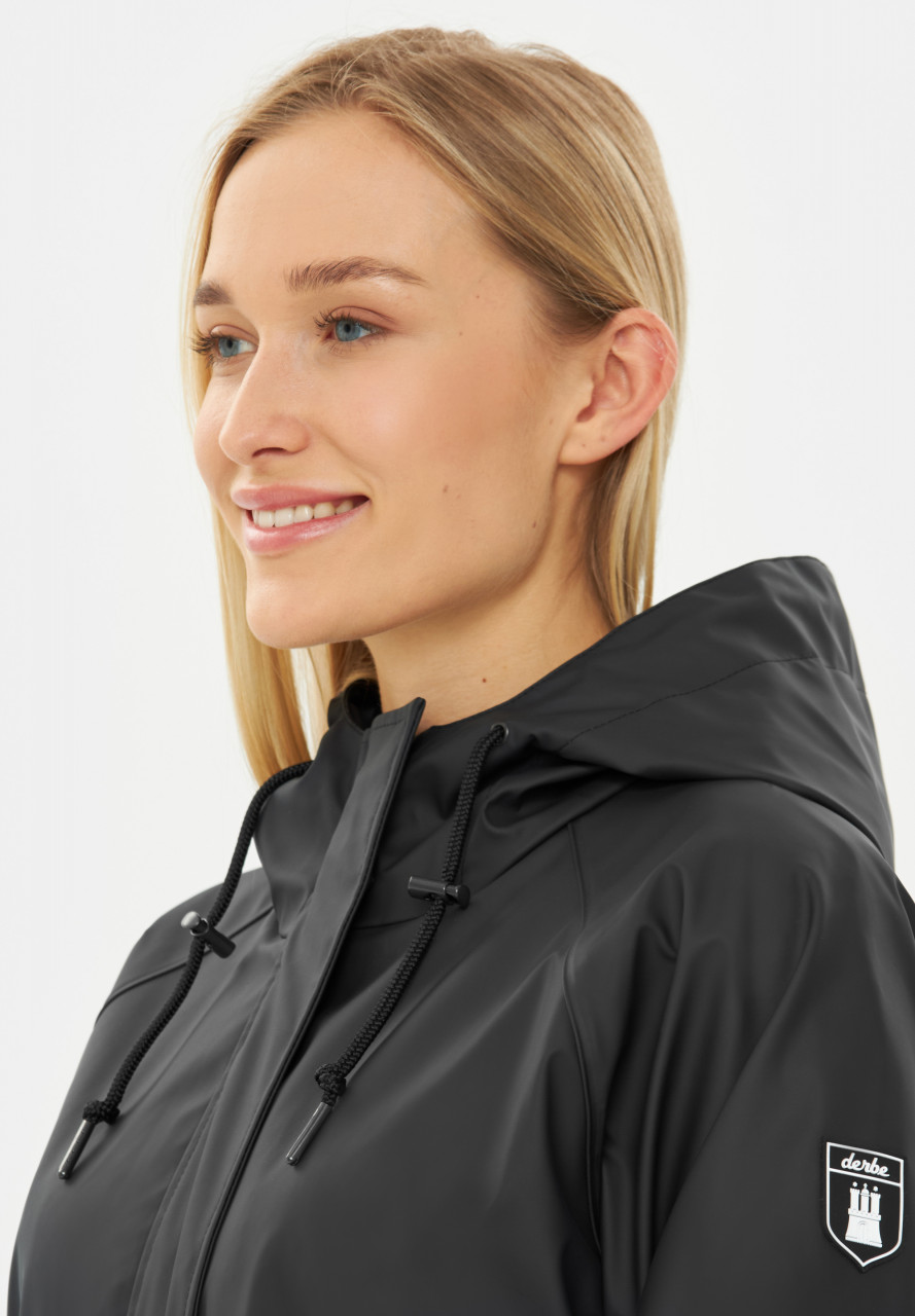 Derbe Regenjacke Traveby Friese Leo Damen Regenjacke Schwarz