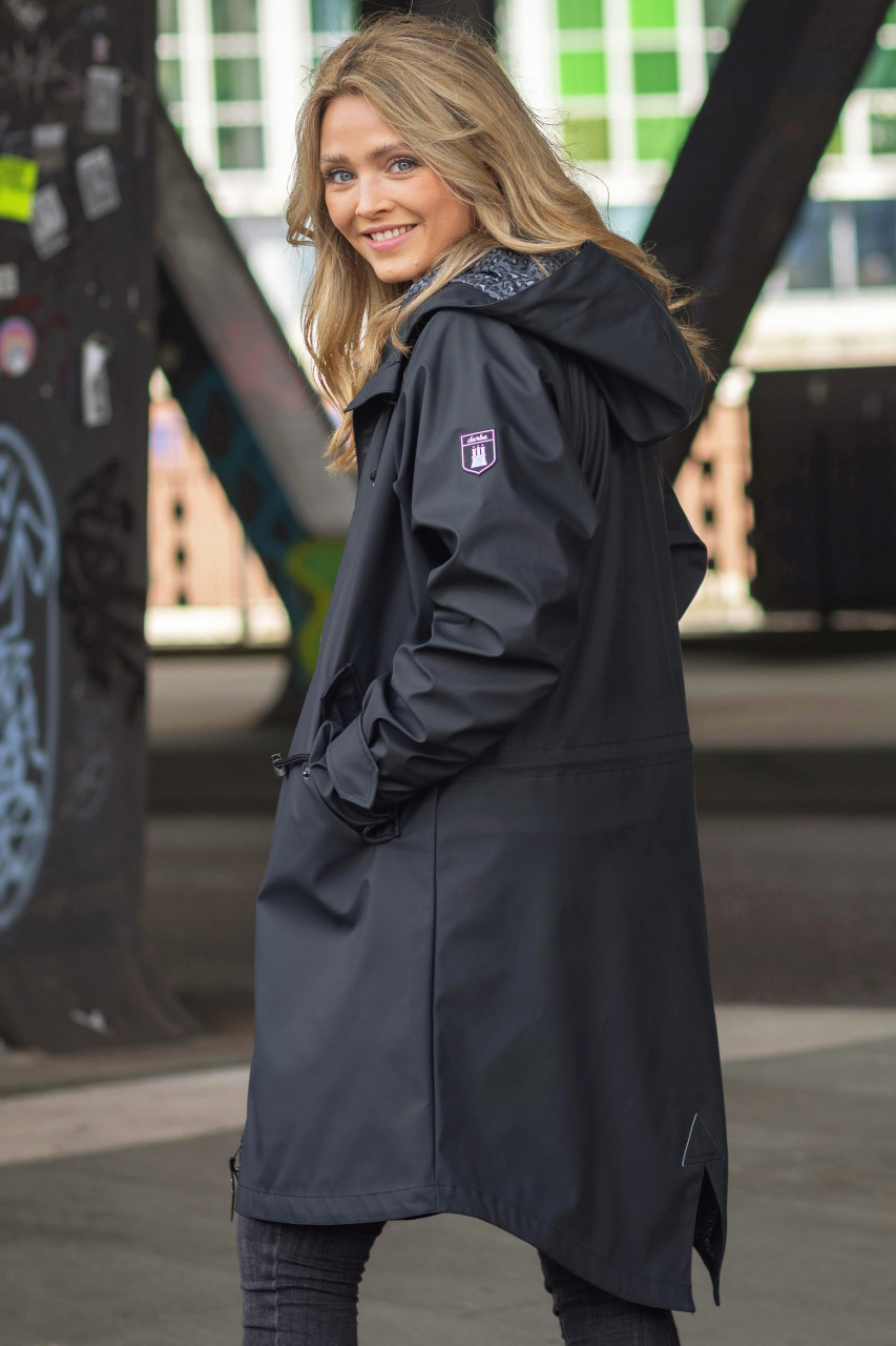 Derbe Regenjacke Traveby Friese Leo Damen Regenjacke Schwarz