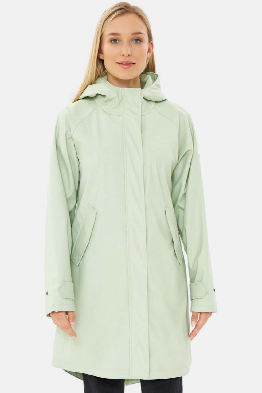 Derbe Regenjacke Traveby Friese Plain Damen Hellgrün