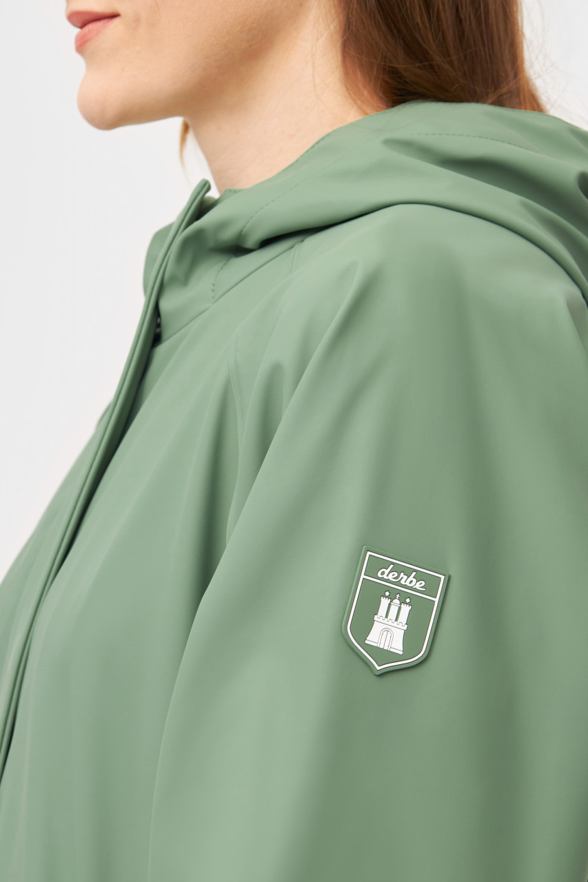 Derbe Regenjacke Traveby Friese Plain Damen Grün