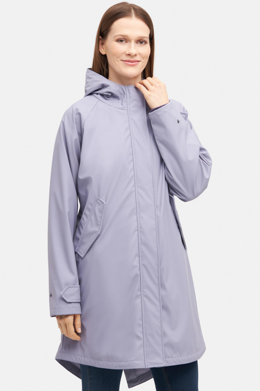 Derbe Regenjacke Traveby Friese Plain Damen Flieder Grau