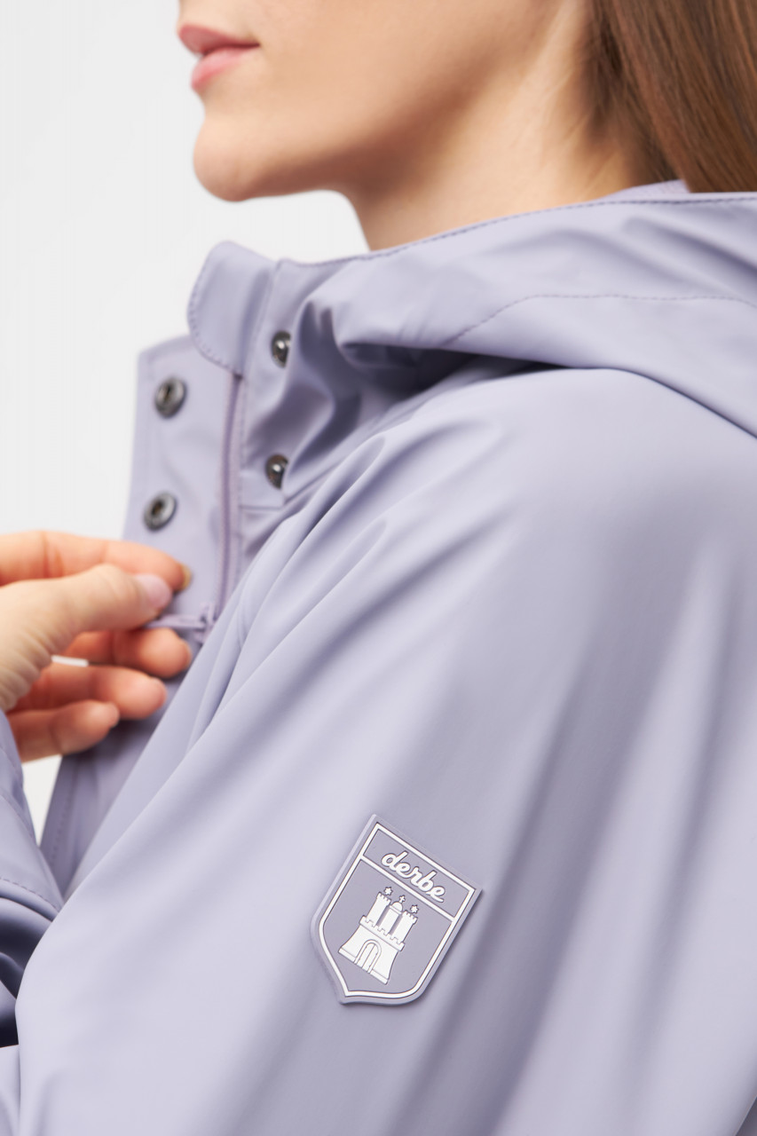 Derbe Regenjacke Traveby Friese Plain Damen Flieder Grau