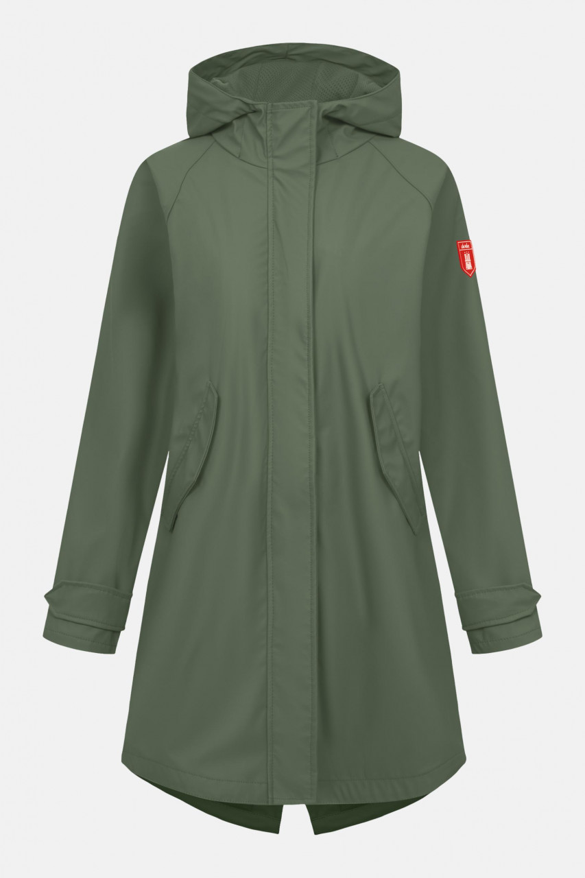 Derbe Regenjacke Traveby Friese Plain Damen Grün Oliv