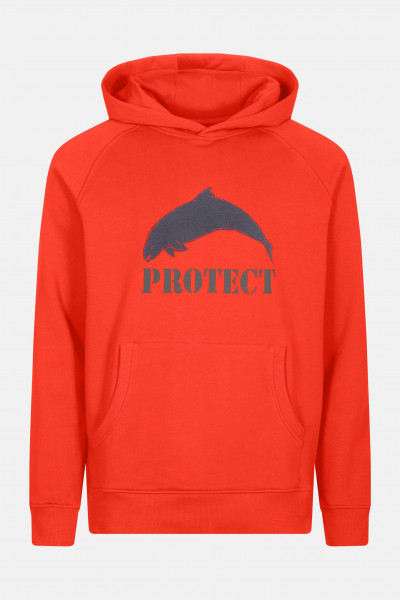 Derbe Trawl Unisex Hoodie Gots Organic Sea Shepherd Kapuzenpullover Cherry Tomato Rot