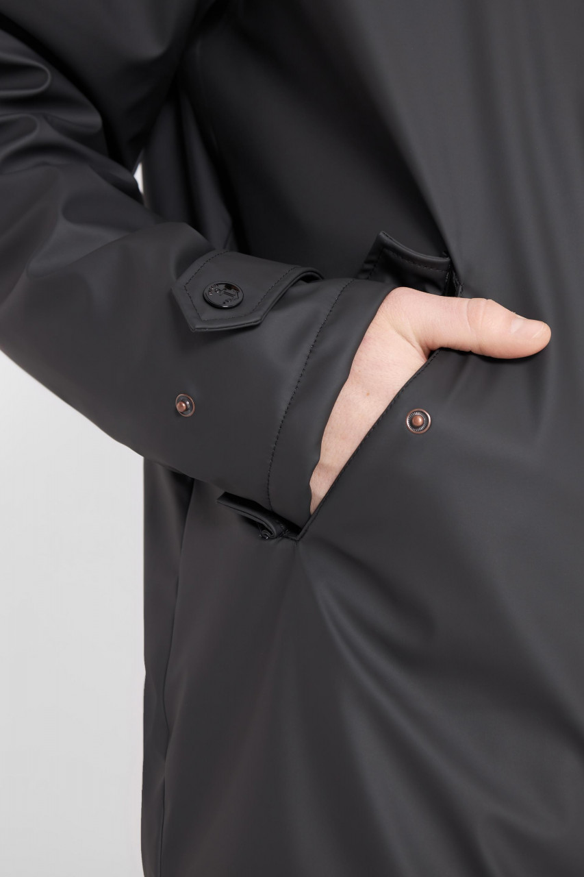 Derbe Trekholm Herren Regenjacke Phantom Caramel Schwarz Gefüttert