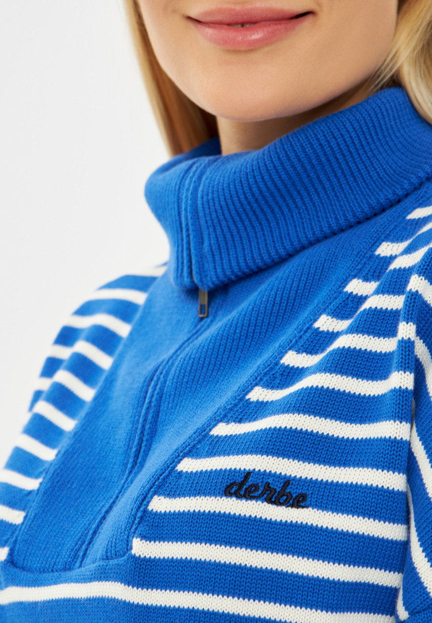 Derbe Troyer Striped Blau Weiß Strickpullover Derbe Hamburg Shop