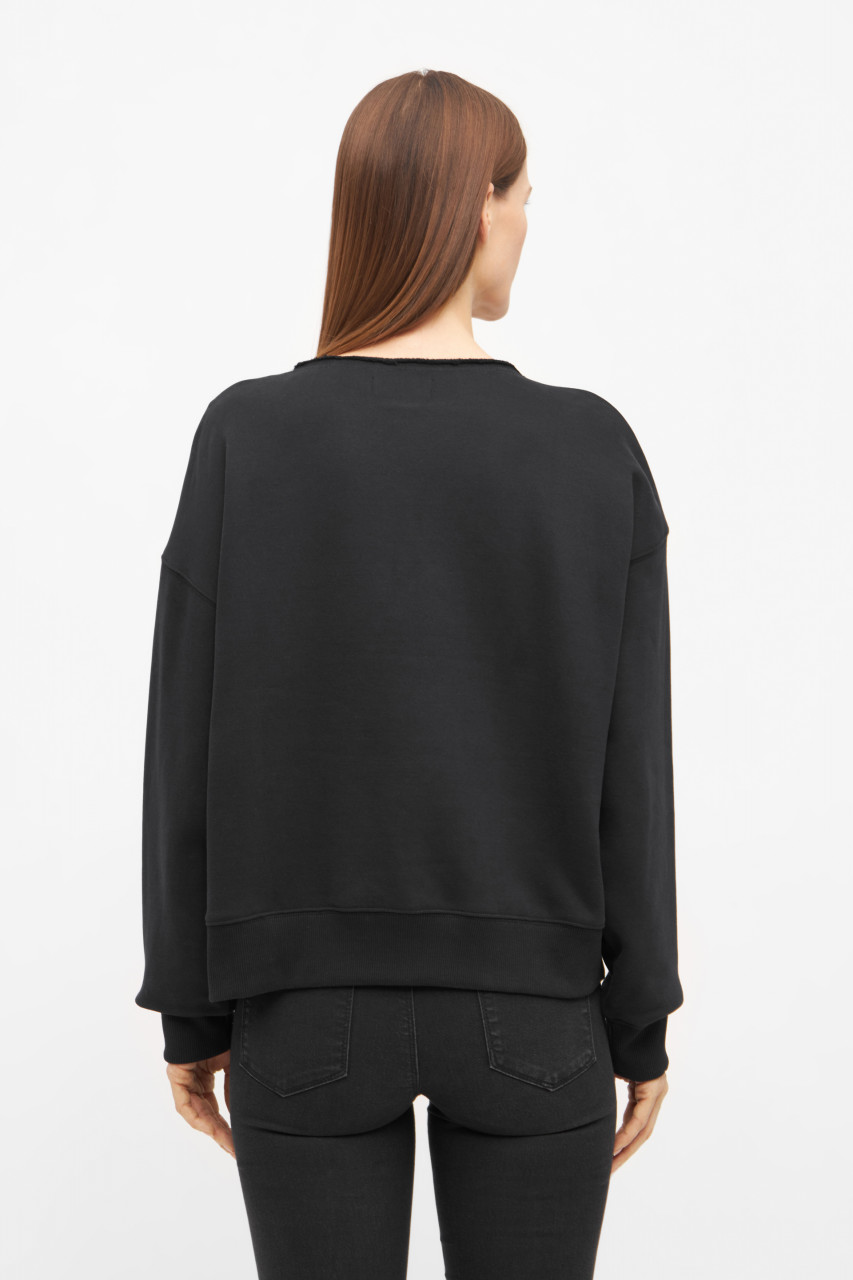 Derbe Sweatshirt Tschüss Damen Schwarz Crewneck