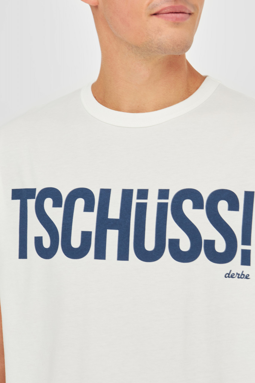 Derbe T-Shirt Tschüss Herren Weiß