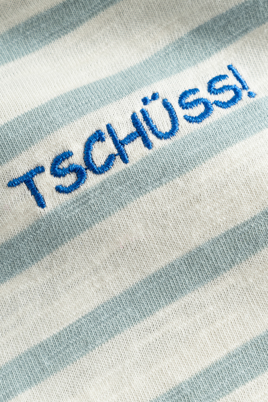 Derbe Longsleeve Tschüss Striped Damen Weiß Hellblau Türkis Streifenshirt