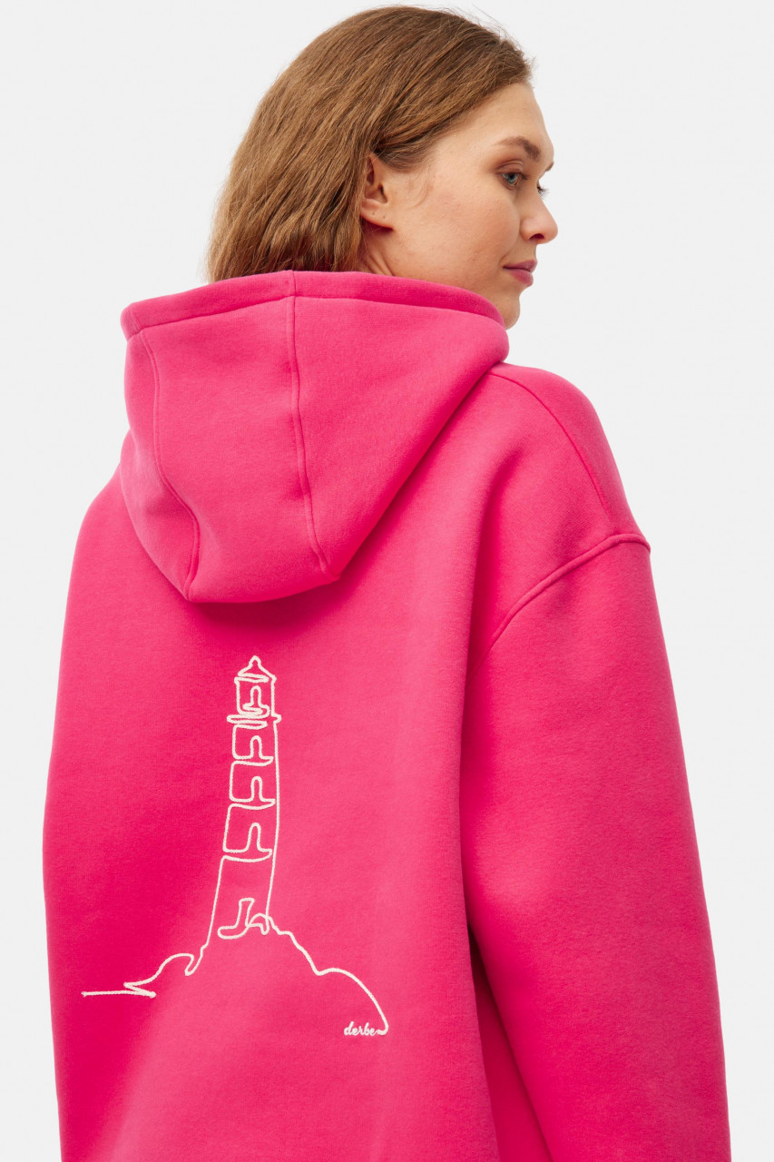 Derbe Hoodie Turmleucht Damen Pink Kapuzenpullover
