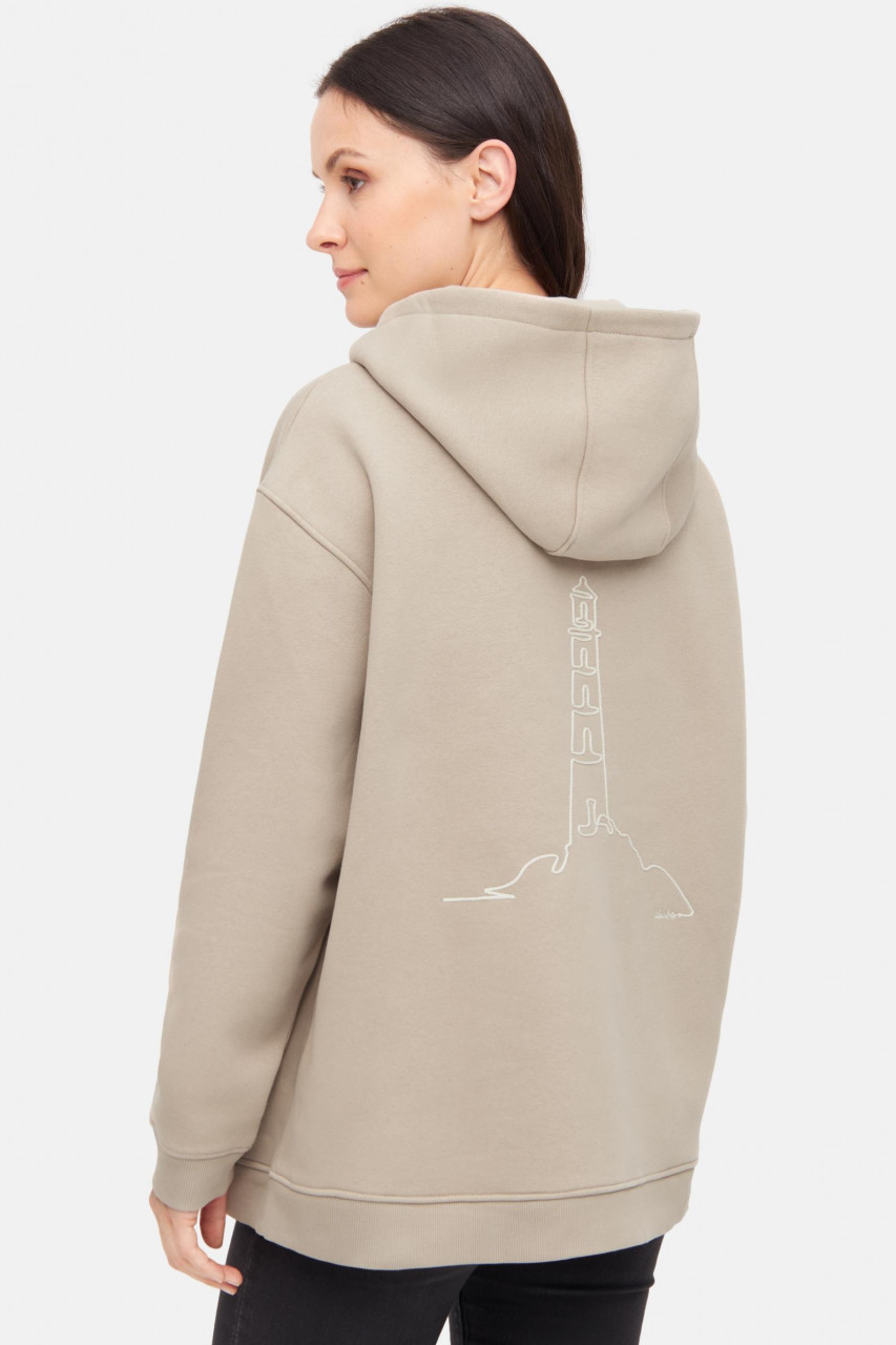 Derbe Hoodie Turmleucht Damen Cobblestone Beige Kapuzenpullover