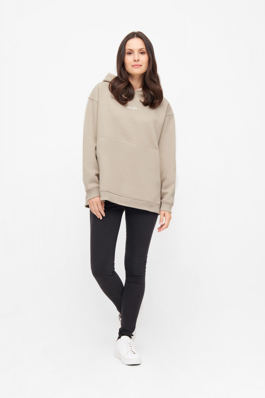 Derbe Hoodie Turmleucht Damen Cobblestone Beige Kapuzenpullover