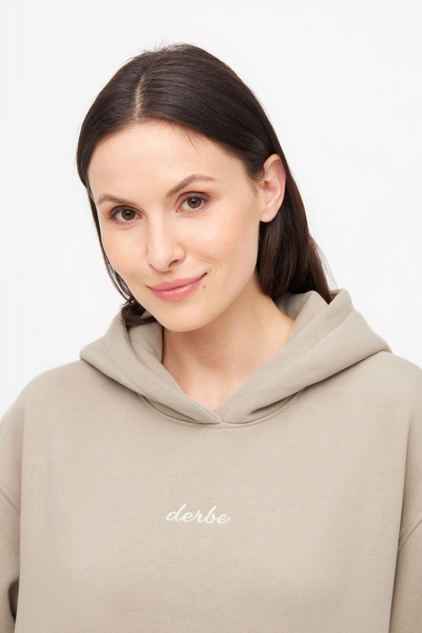 Derbe Hoodie Turmleucht Damen Cobblestone Beige Kapuzenpullover