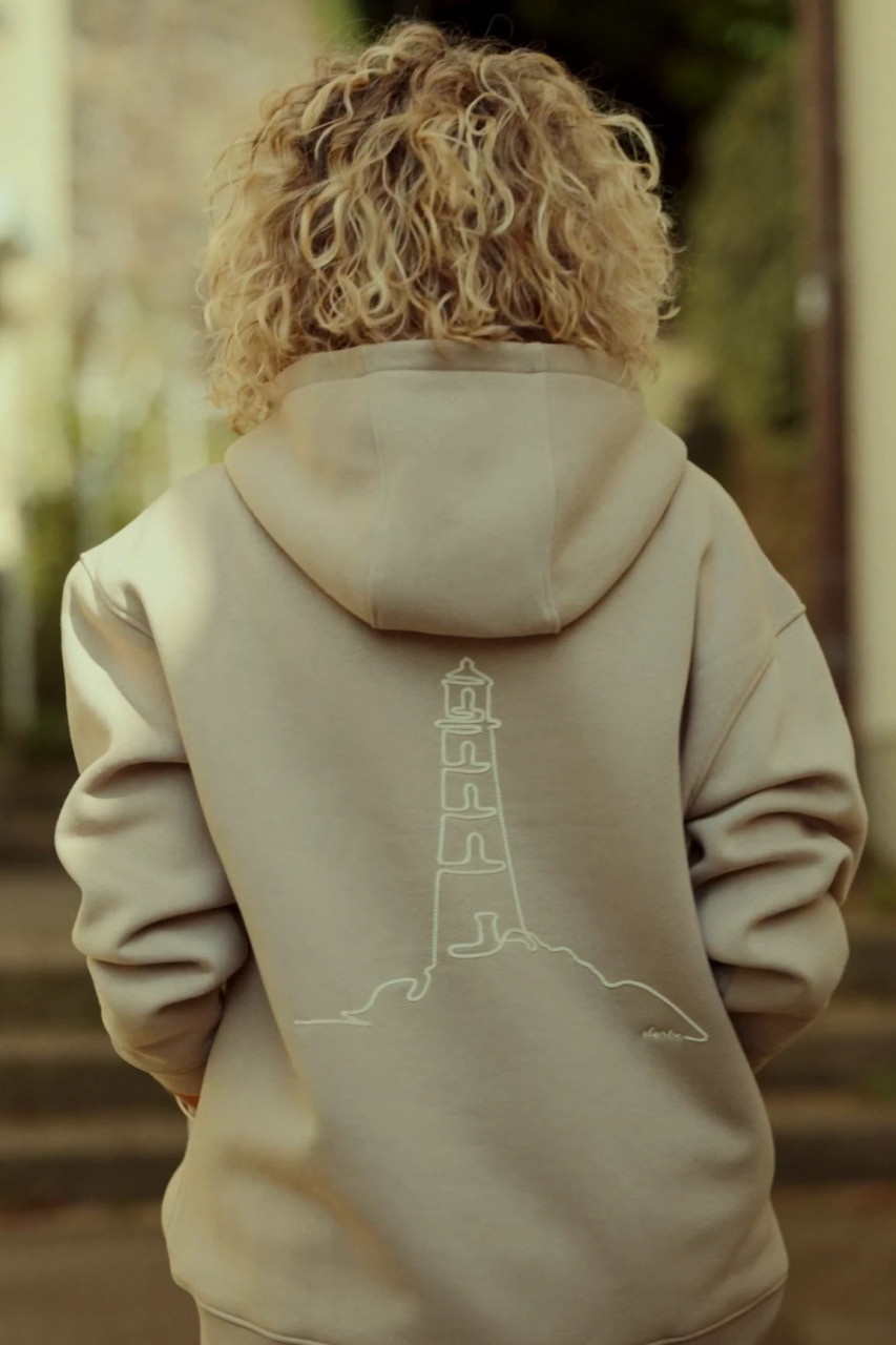 Derbe Hoodie Turmleucht Damen Cobblestone Beige Kapuzenpullover