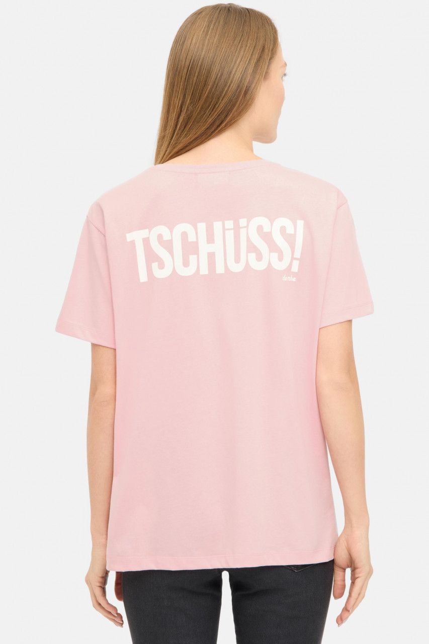 Derbe T-Shirt Und Tschüss Damen Rosa GOTS Organic