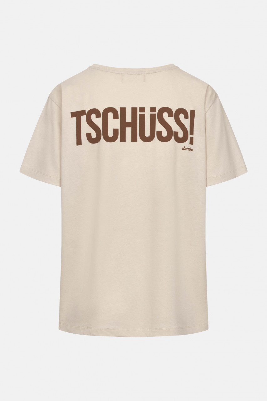 Derbe T-Shirt Und Tschüss Damen Beige GOTS Organic