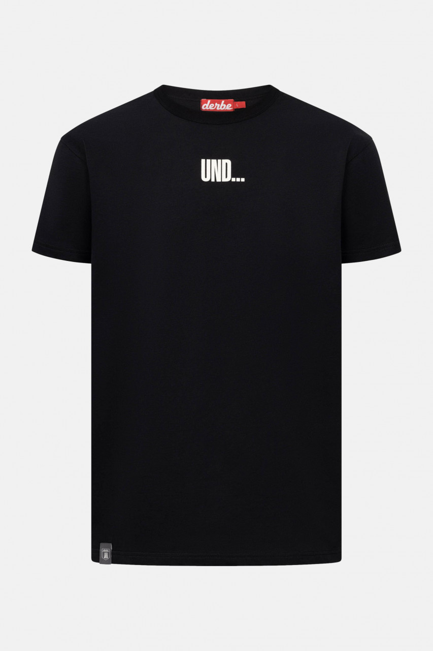 Derbe T-Shirt Und Tschüss Herren Schwarz GOTS Organic
